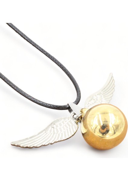 105 250 Harry Potter Altın Snitch Kolye Deri Ip