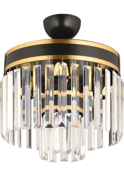 Siyah Nesil 4 Lü 2 Katlı Siyaha Gold Yaldızlı 30 Luk Modern Avize E27 Metal Modern 4 modelleri