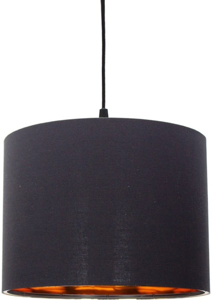 Siyah Altın Varaklı Sarkıt Avize E27 1 20 -34 cm Kumaş Modern fiyatları