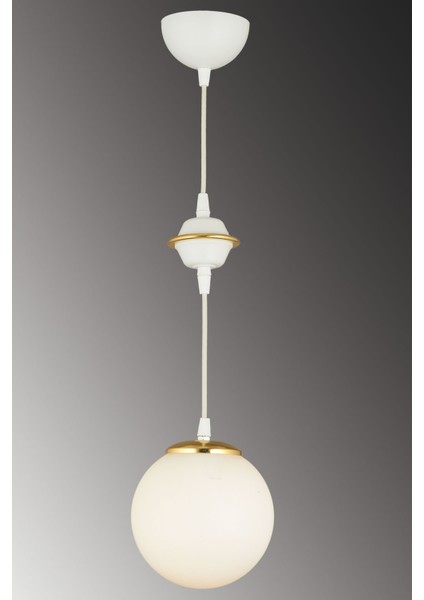 E27 Beyaz Tekli Beyaz Glop Cam Aşağı Bakan Lüks Avize 61-70 cm Tekli 1 30 x 30 Beyaz modelleri