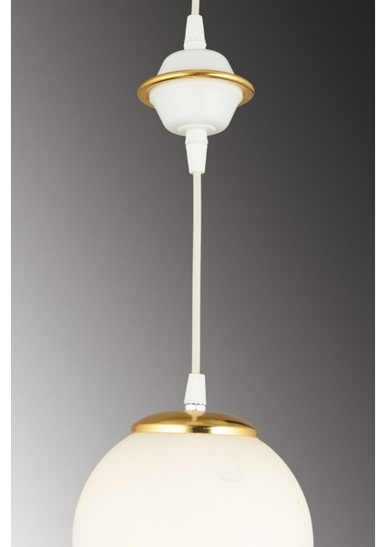 E27 Beyaz Tekli Beyaz Glop Cam Aşağı Bakan Lüks Avize 61-70 cm Tekli 1 30 x 30 Beyaz indirimleri