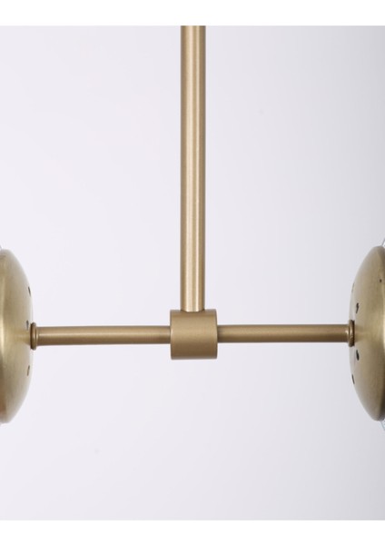 E27 Martı 2'li Eskitme Bal Camlı Avize Modern Mavi 60 x 50 Metal 51-60 cm 2 modelleri