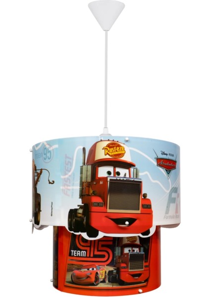 Kırmızı Cars 3D Sihirli Tavan SARKIT-5101 Lisanslı Modern Plastik 1 E27 fiyatları