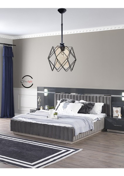 Mutfak Jaka Lüx Salon Mutfak Sarkıt Cam Avize Siyah 1 fiyatları