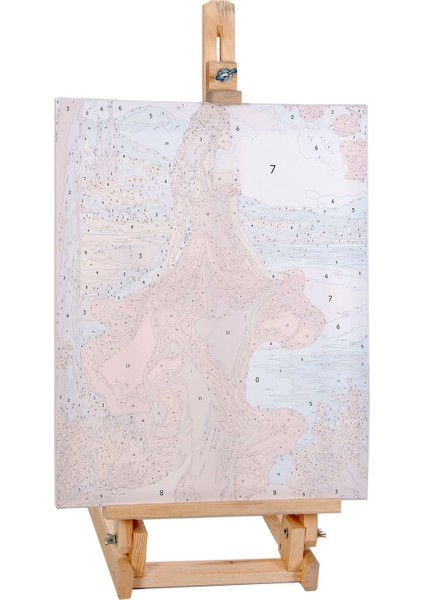 Renkli Baskılı Sayılarla Boyama Hobi Seti (Çerçeveli-Büyük Boy) 95X125 Cm: Denize Yürüyüş 2 fiyatları