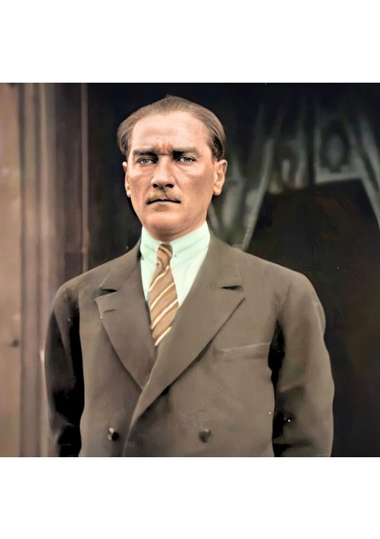 Renkli Baskılı Sayılarla Boyama Hobi Seti (Çerçeveli-Büyük Boy) 95X125 Cm: Atatürk 2
