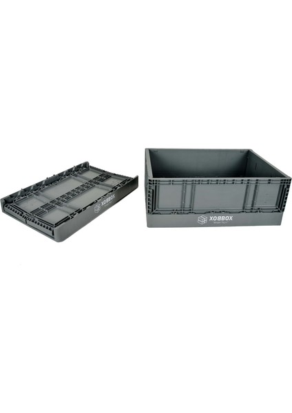 XOBBOX XF50G / Katlanır Saklama Kutusu / Folding Storage Box / Gri 50 LT (Adet Satış Fiyatı)