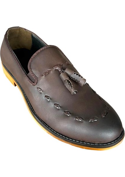 Erkek Klasik Loafer Ayakkabı Kahverengi
