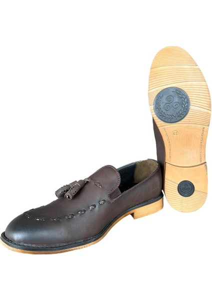 Erkek Klasik Loafer Ayakkabı Kahverengi