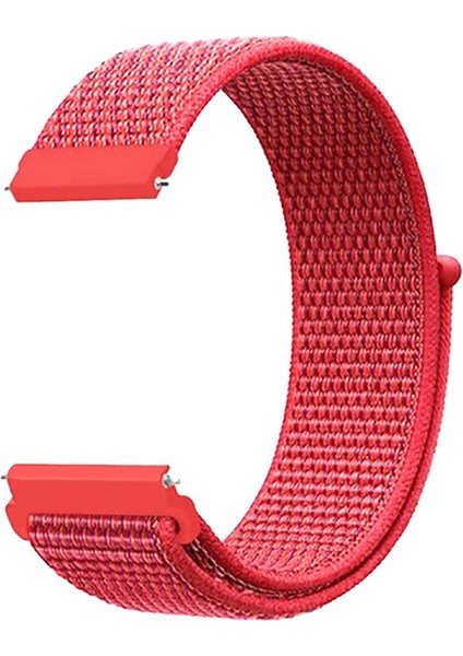 Tecno Watch 2 20 mm Için Hasır Kumaş Desenli Naylon Kayış-Kordon Krd-03