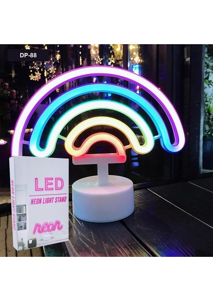 Gökkuşağı Neon LED Lamba -Pilli