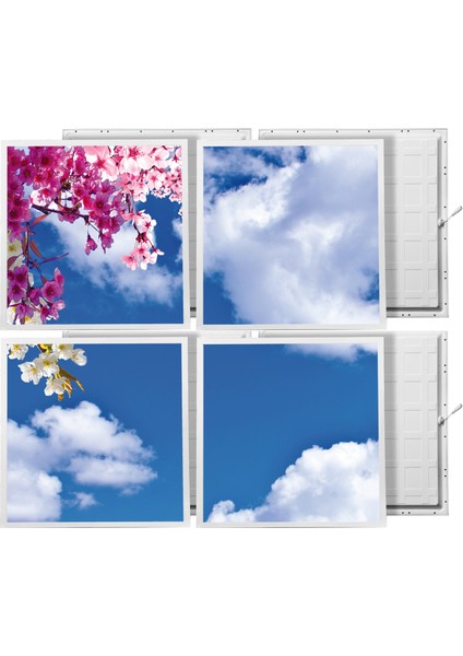 60X60 LED Panel Sıva Altı Desenli 2x2 Dörtlü Grup 46510193SA