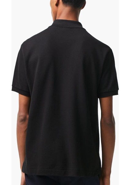 Erkek Siyah Polo Yaka T-Shirt Klasik Fit