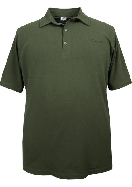 Erkek Büyük Beden Polo Yaka Tişört Haki