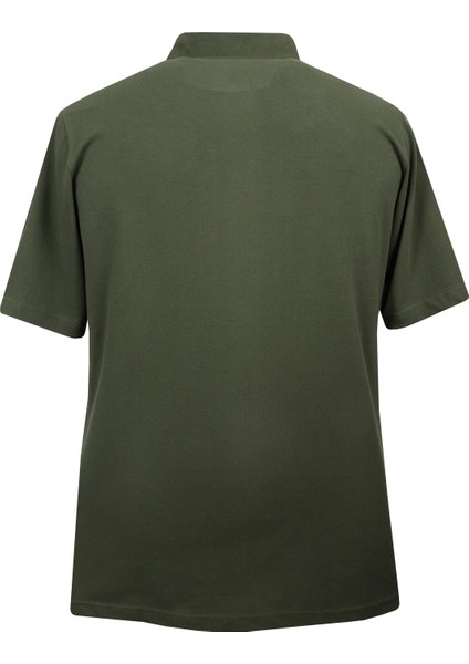 Erkek Büyük Beden Polo Yaka Tişört Haki modelleri