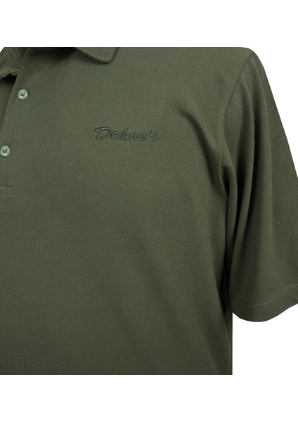 Erkek Büyük Beden Polo Yaka Tişört Haki indirimleri