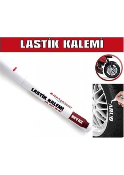 Lastik Yazma Kalemi Beyaz