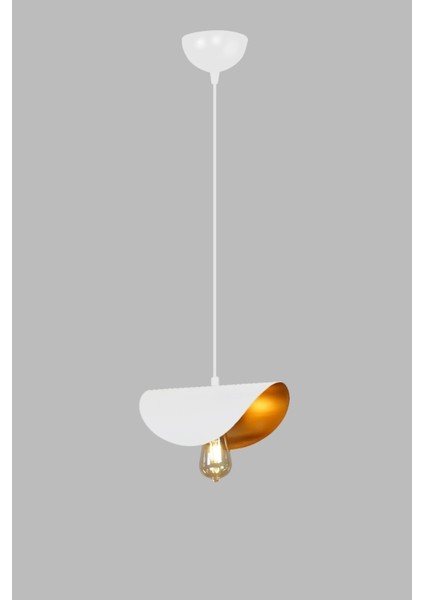 Beyaz Avize Tekli Sarkıt Beyaz Gold Antre Mutfak 1 E27 30 x 30 Metal 71-80 cm Modern Mutfak fiyatları