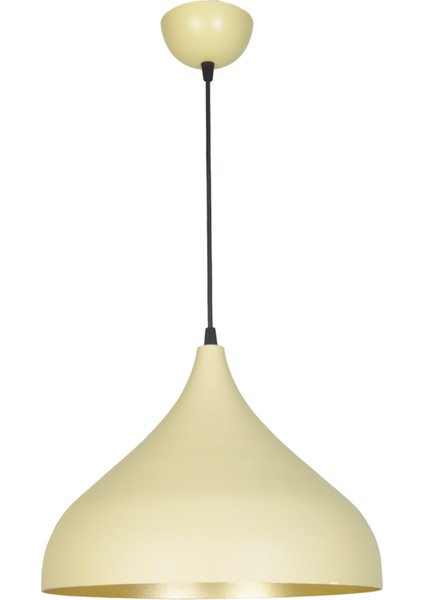 32 x 58 Reyes Modern Retro Krem Renkli Metal Sarkıt Cafe - Mutfak Tekli Avize E27 Mutfak Rustik Bej