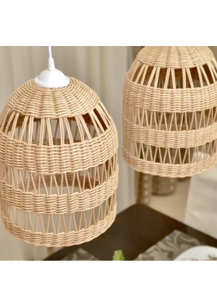 Antre / Hol Bambu, Rattan, Hasır Avize, Trend Modern Natural Avize 30X40 (Adet Fiyatı) 40 Klasik E2