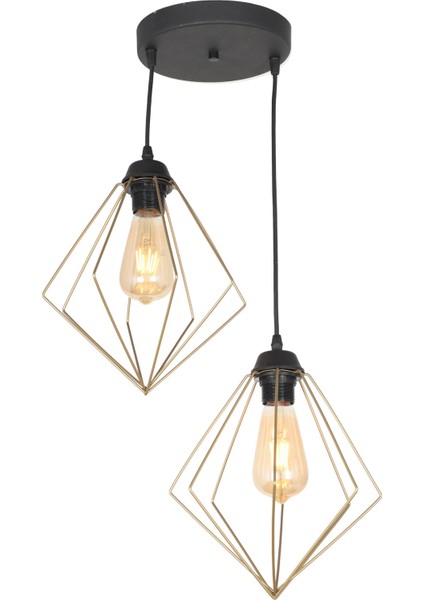 Modern Lina 2.li Eskitme 40 x 70 Metalik E27 Metal 61-70 cm 2 modelleri