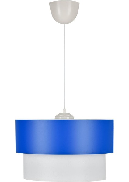 Mavi Melon Pasta Mavi Beyaz Avize 1 Tekli E27 30 x 50 51-60 cm Plastik