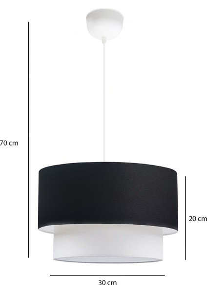 Kumaş Pasta Sarkıt Avize Siyah Kumaş AYD-2565 Modern Siyah 1 modelleri