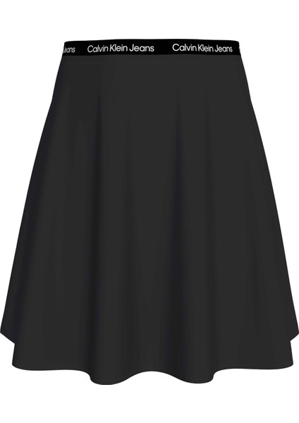 Yüksek Bel Siyah Kadın Düz Kısa Etek J20J223143BEH