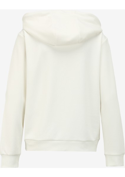 Kırık Beyaz Kadın Kapüşonlu Relaxed Baskılı Sweatmont J4SL-SWT7019 fiyatları