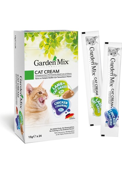 Garden Mıx Kedi Kreması Xxl Tavuk+Kuzu 15GR*24