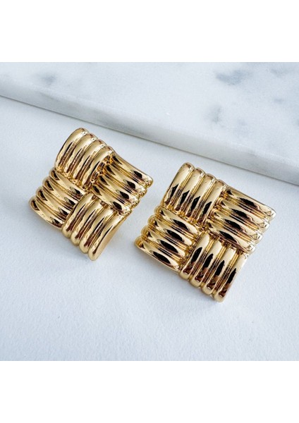 Gold Çelik Küpe