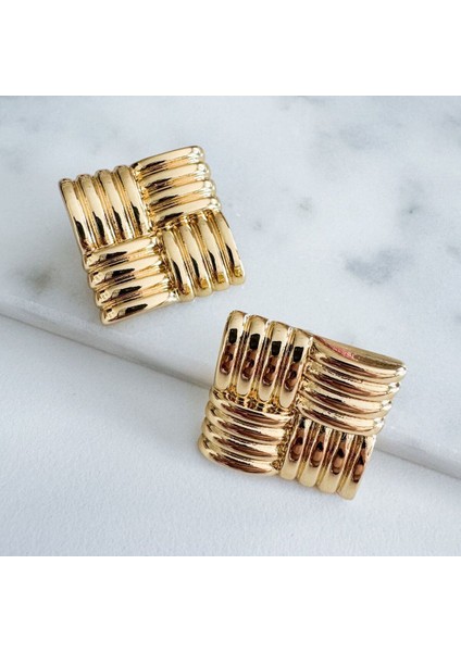 Gold Çelik Küpe
