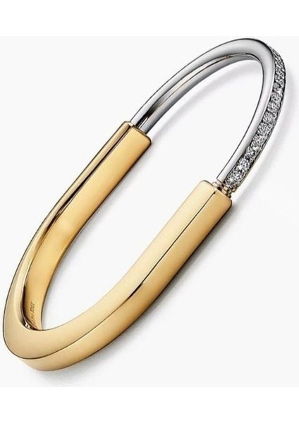 Zirkon Taşlı Tiffany Çift Renk Lock Küpe [garantili Ürün] Çelik fiyatları