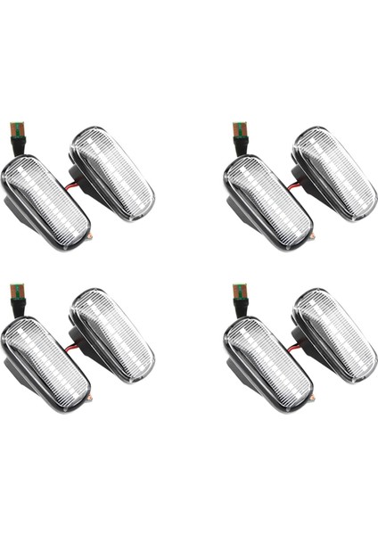 4x Araba LED Dinamik Yan Işaretleyici Sinyal Lambası Işık Dönüş Lambası Accord-V Fit Jazz Odyssey Beyaz (Yurt Dışından)