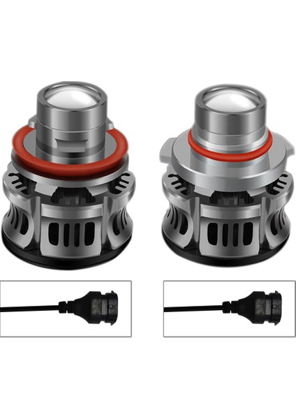 Araba LED Lens Far H11 Far Ampul Araba LED Far Projektör Sis Lambası Araba Sis Lambası Sarı Işık (Yurt Dışından)