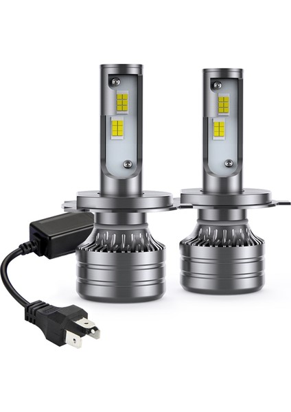 LED Far Ampulleri, 28W 3000 Lümen Parlak LED Far Dönüşüm Kiti 6000K Soğuk Beyaz (H4) (Yurt Dışından)