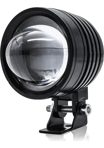 Inç Motosiklet Far 30 W 6000LM Balıkgözü LED Motosiklet Işık Far Sürüş Sis Spot Beyaz + Işık (Yurt Dışından)