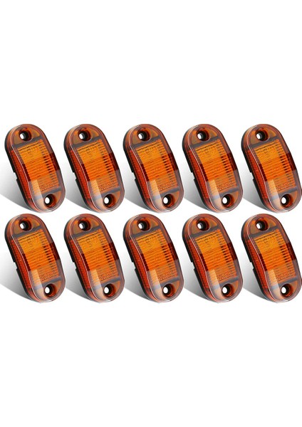 10 Adet Amber 12-24 V 6led 2.5 Inç Yan Işaretleyici Su Geçirmez Mühürlü Gösterge Işıkları Römork Kamyon Tekne Güvertesi Rv (Yurt Dışından)