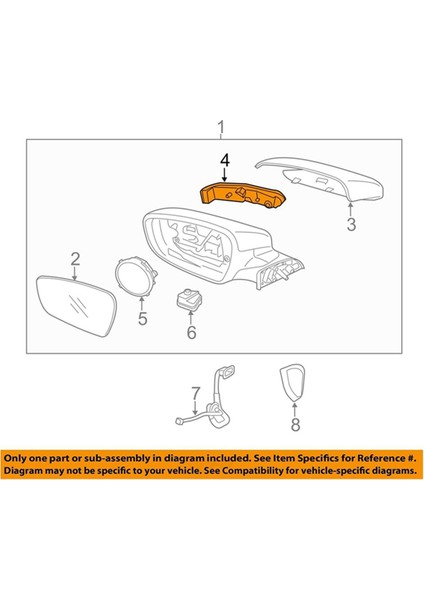 1 Çift Kanat Ayna Göstergesi Dönüş Sinyali Lambası LED Yan Ayna Tekrarlayıcı Lambası 12-16 87614-A7000 87624-A7000 (Yurt Dışından)