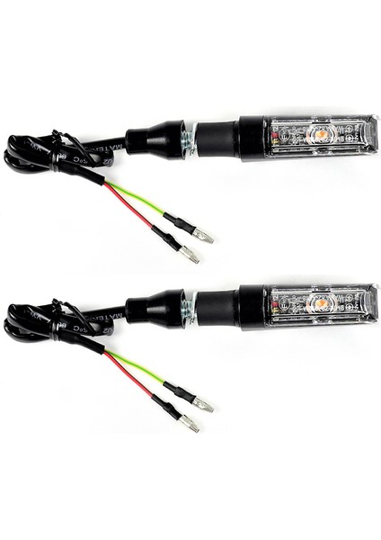 2 Adet Retro Mini Motosiklet LED Dönüş Sinyal Işığı Süper Parlak Alüminyum Alaşımlı Yanıp Sönen Flaşör Eec Sertifikası Göstergeleri (Yurt Dışından)