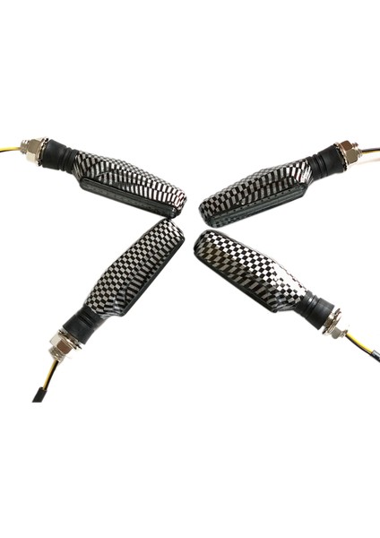 4x Evrensel Akan Su Titreşimsiz LED Motosiklet Dönüş Sinyali Göstergeleri Yanıp Sönen Esnek Bükülebilir Işık Lambası (Yurt Dışından)