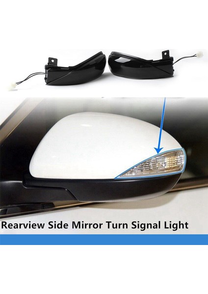 2x Araba LED Dinamik Yan Ayna Dönüş Sinyali Gösterge Lambası 2008-2014 Için 6 2007-2015 Füme (Yurt Dışından)