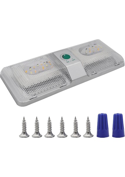 180LEDS Rv Iç LED Tavan Işık Fikstürü DC9-18V 1600LM 6000-6500K Beyaz/sıcak Kademesiz Dokunmatik Kısılabilir Okuma Lambası (Yurt Dışından)