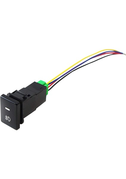 Sis Farları Için LED Arka Plan Gösterge Işıkları ile 4 Kutuplu 12V Basmalı Düğme Anahtarı Drl LED Işık Çubuğu (33X22MM) (Yurt Dışından)