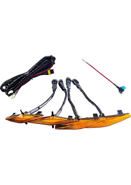 4runner Pro 2014-2023 Izgara Için LED Izgara Işıkları, Sigorta ve Talimatlı LED Amber Işıklar, 4 Parça (Yurt Dışından)