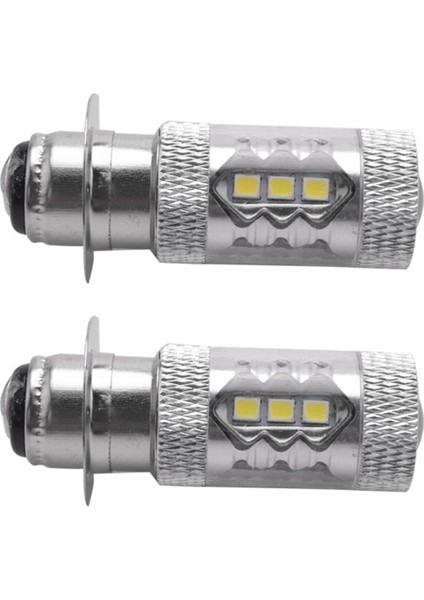 2 Adet 12V Beyaz P15D-1/H6M 80W Sis Ampulü Otomatik Gösterge Lambası 6000K Otomatik LED Park 12V Işık Değiştirin (Yurt Dışından)