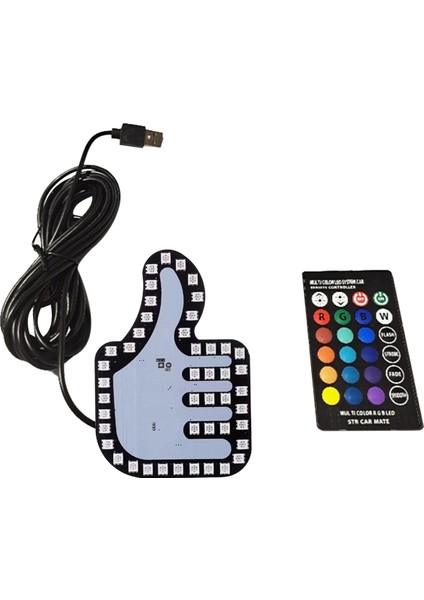 Evrensel Komik Araba Parmak Işığı Uzaktan Kumanda ile Iyi Hareket Lambası Kızdırma Paneli Etiket Araba Pencere Dekoratif Için (Yurt Dışından)