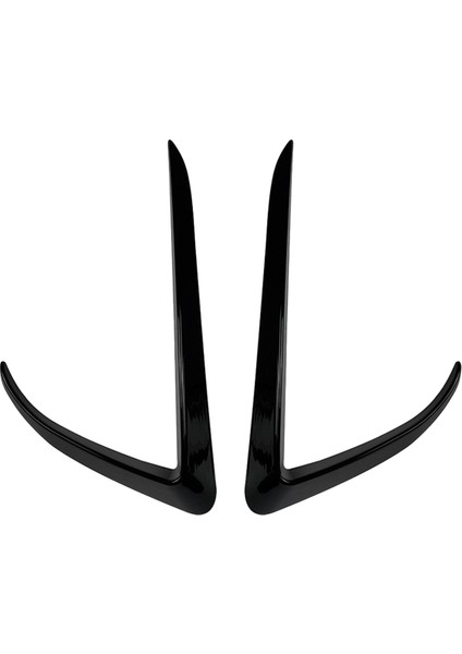 Araba Ön Tampon Splitter Spoiler Trim Kapakları Sis Farları Kaş Rüzgar Bıçağı Model x 2015-2020 Için Parlak Siyah (Yurt Dışından)