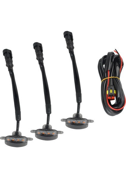 3x Füme Lens LED Ön Izgara Farları (Yurt Dışından)