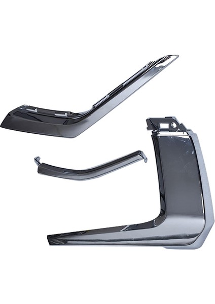 Ön Tampon Krom Trim Kalıplama Şeridi 2016-2019 Sis Aydınlatma Koruması Dekorasyon, 3 Adet Sol (Yurt Dışından)